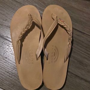 Rainbow women’s braided tan sandal